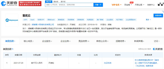 跨境電商ERP“客優(yōu)云”完成數(shù)千萬元天使輪融資